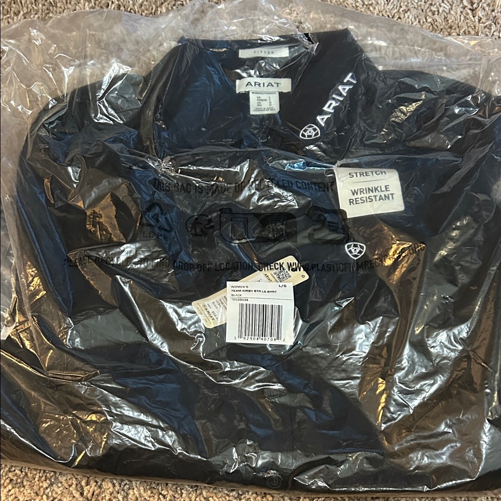 Ariat Black Performance Polo with Logo